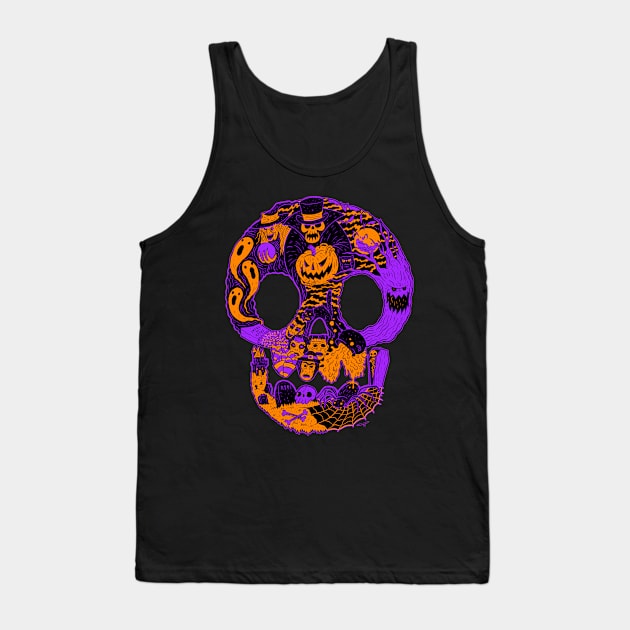 Halloween Skull! Tank Top by chrisraimoart